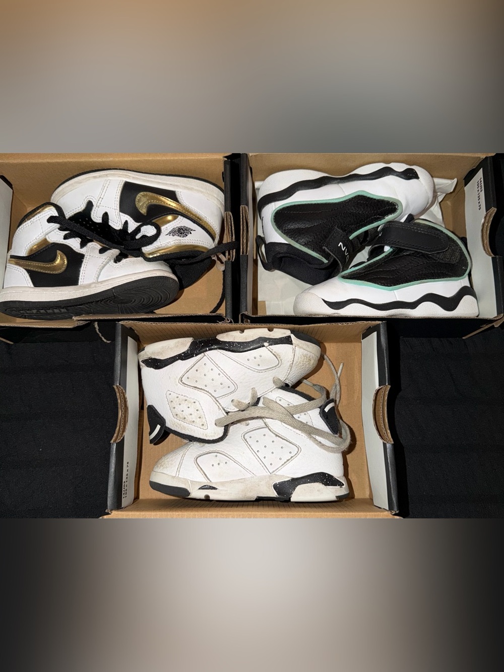 3 pair of Kids Shoes Jordan’s Size 6